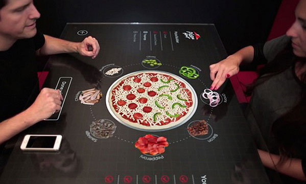 Pizza Hut İnteraktif Dokunmatik Masa Görsel